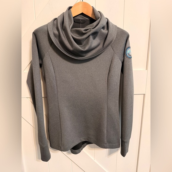 Spyder Sweaters - Spyder Cowl Neck Pullover Women’s Medium Gray Athletic Ski Layer Stretch Top